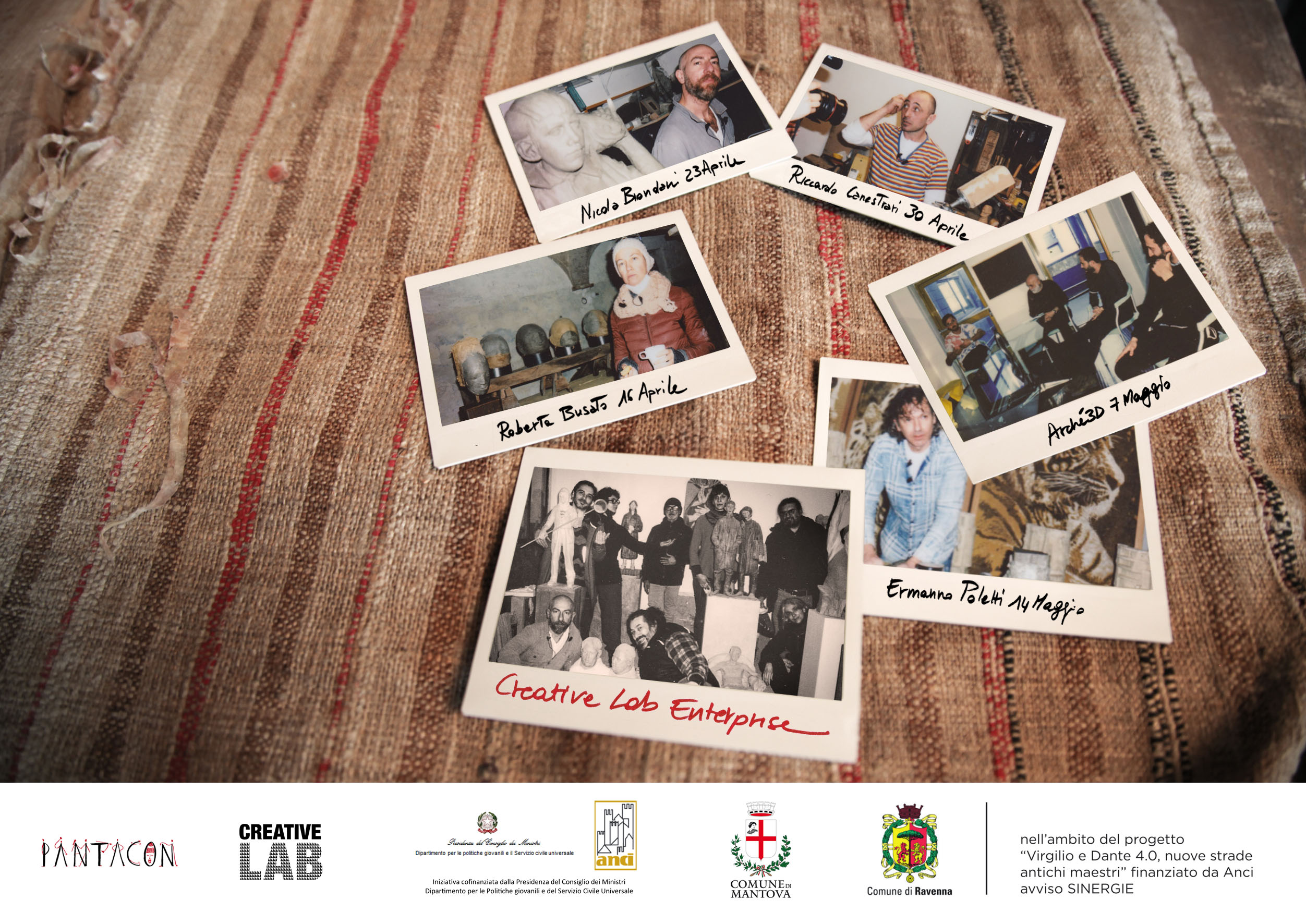 IL 16 APRILE INIZIA IL VIAGGIO DI ENTERPRISE CREATIVE LAB IN CINQUE BOTTEGHE D'ARTISTA